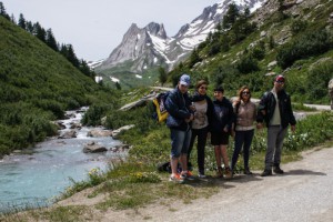il nostro gruppo durante una passeggiata in val d'Aosta
